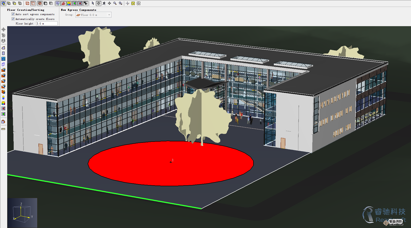 烏魯木齊消防安全評估烏魯木齊人員疏散能力模擬分析軟件Pathfinder7 烏魯木齊消防安全評估烏魯木齊人員疏散能力模擬分析軟件Pathfinder7